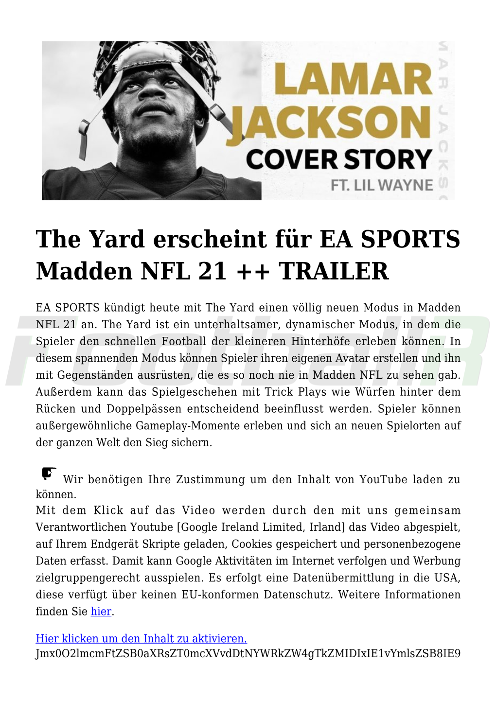 The Yard Erscheint Für EA SPORTS Madden NFL 21 ++ TRAILER