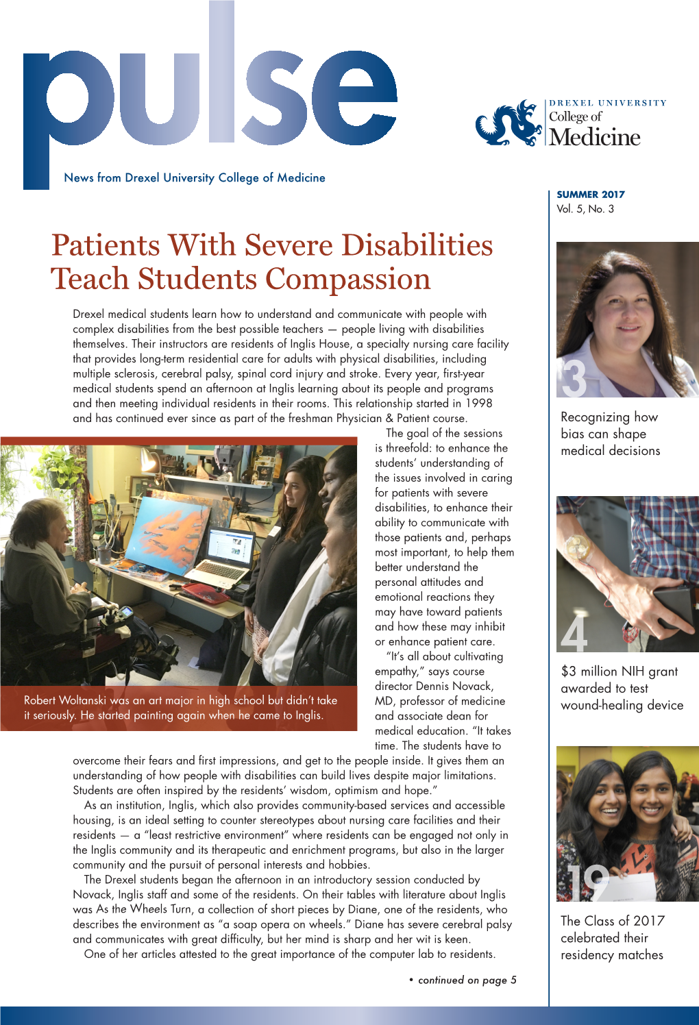 Patients with Severe Disabilities Teach Students Compassion