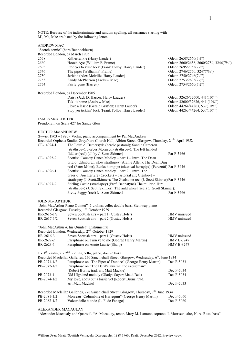 Discography Section 14: Ma-Mckay (PDF)