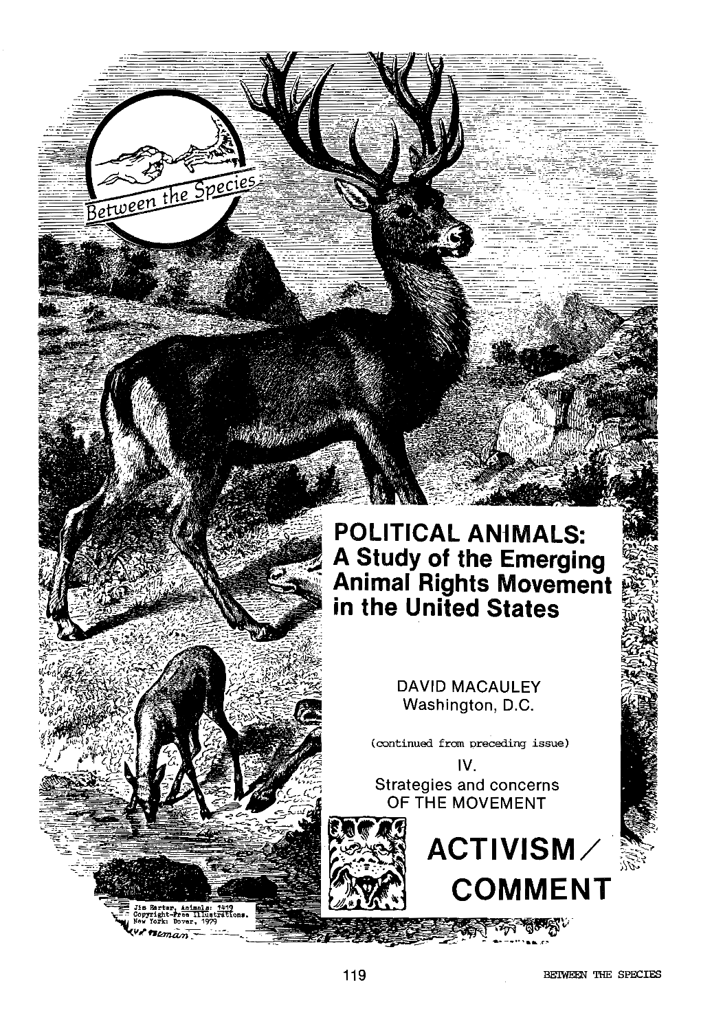 POLITICAL Animals: T ;.,~ a Study of the Emerging ~ Animal Rights Movement ~~ in the United