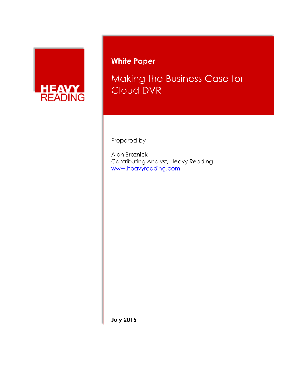 White Paper: Making the Business Case for Cloud