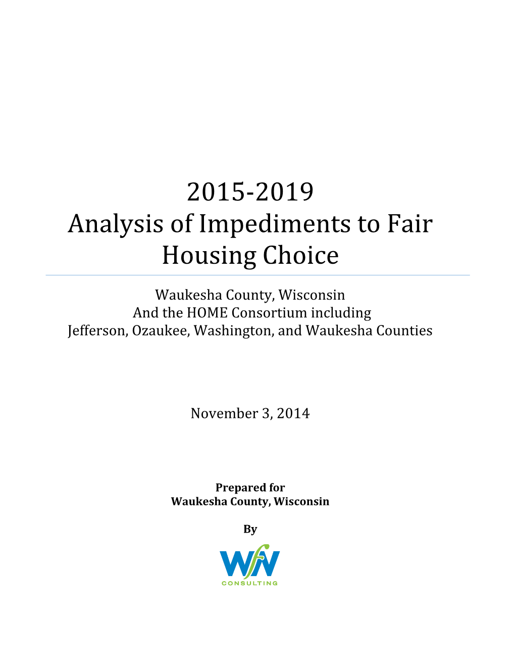 2015-2019 Analysis of Impediments to Fair Housing Choice
