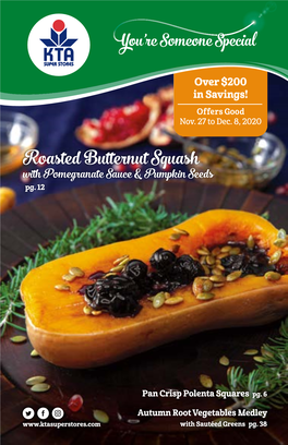 Roasted Butternut Squash with Pomegranate Sauce Pumpkin Seeds Pg