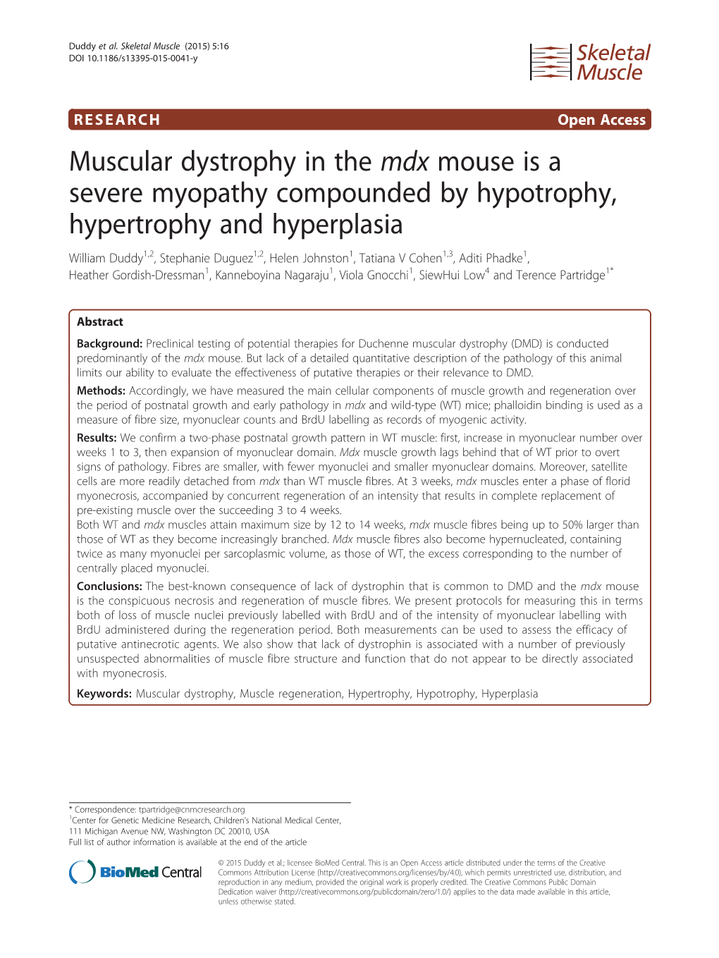 Muscular Dystrophy in the Mdx Mouse Is a Severe Myopathy Compounded