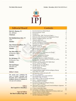 Editorial Board Contents Shri K.N