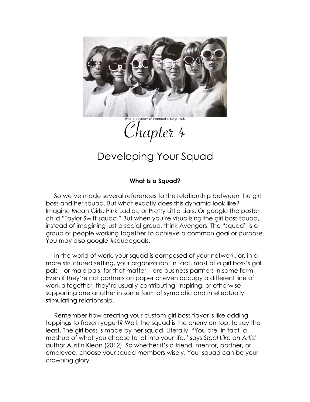 Chapter 4 Developing Your Squad