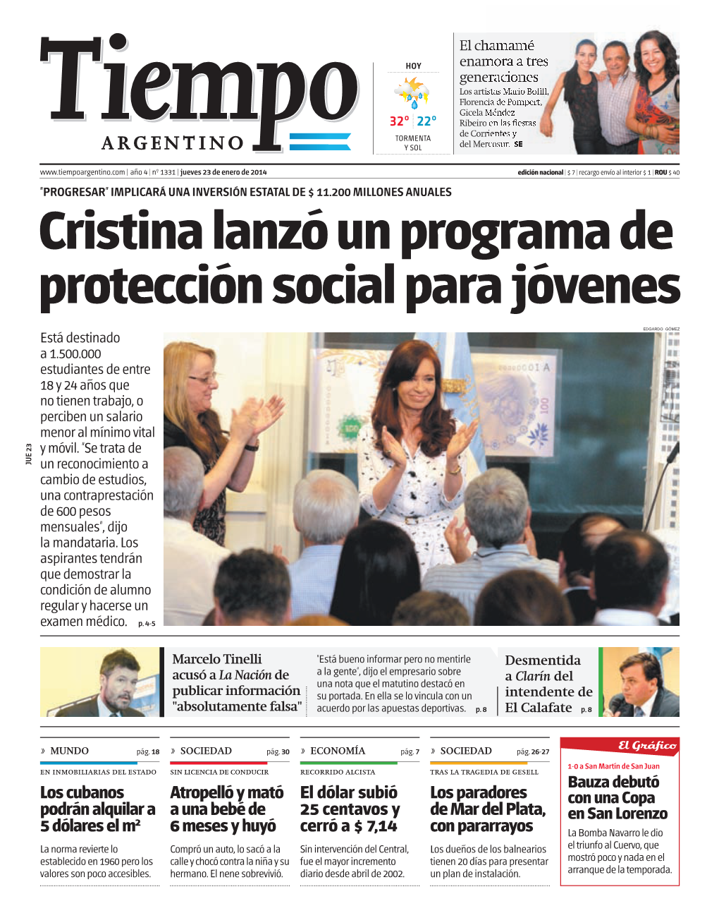 Cristina Lanzó Un Programa De Protección Social Para Jóvenes