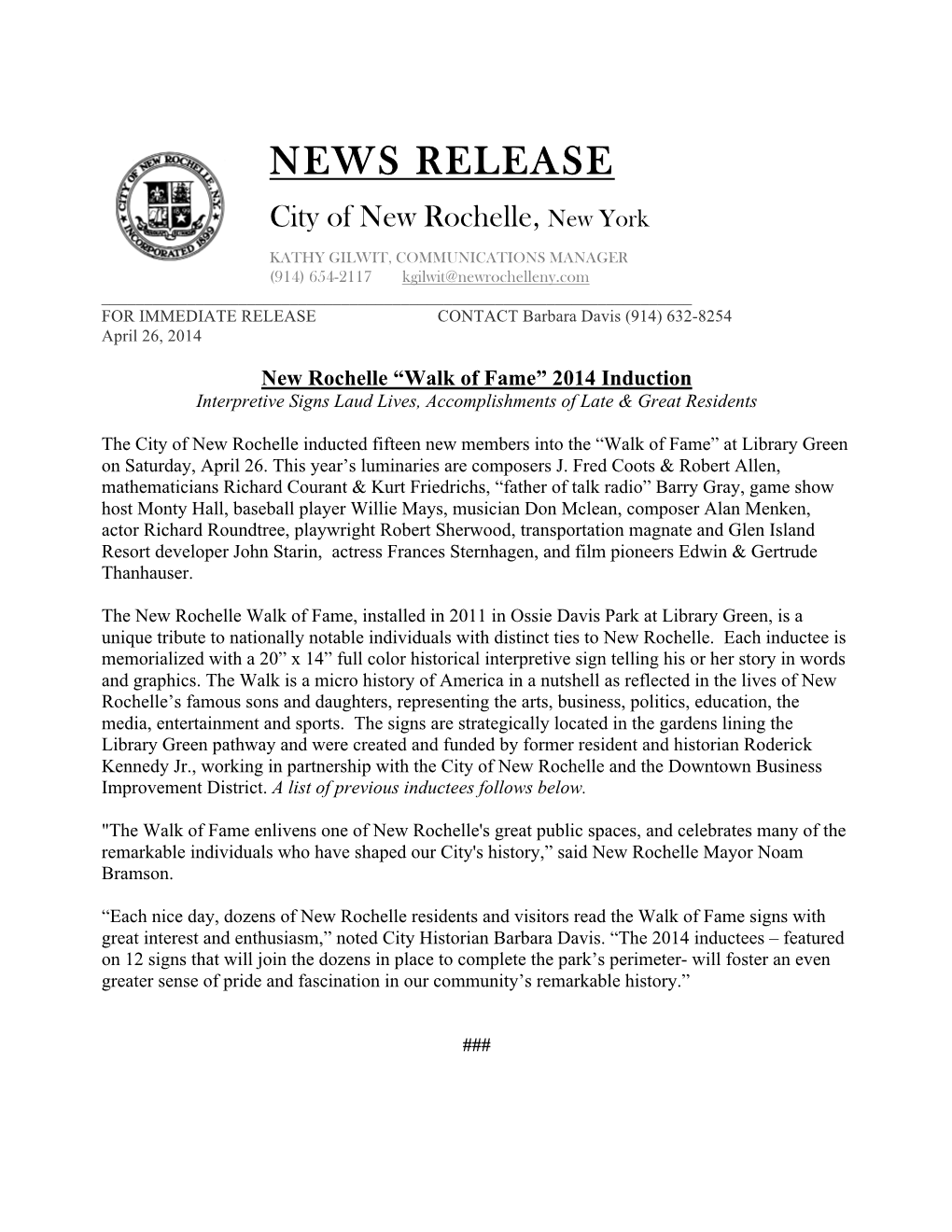 News Release