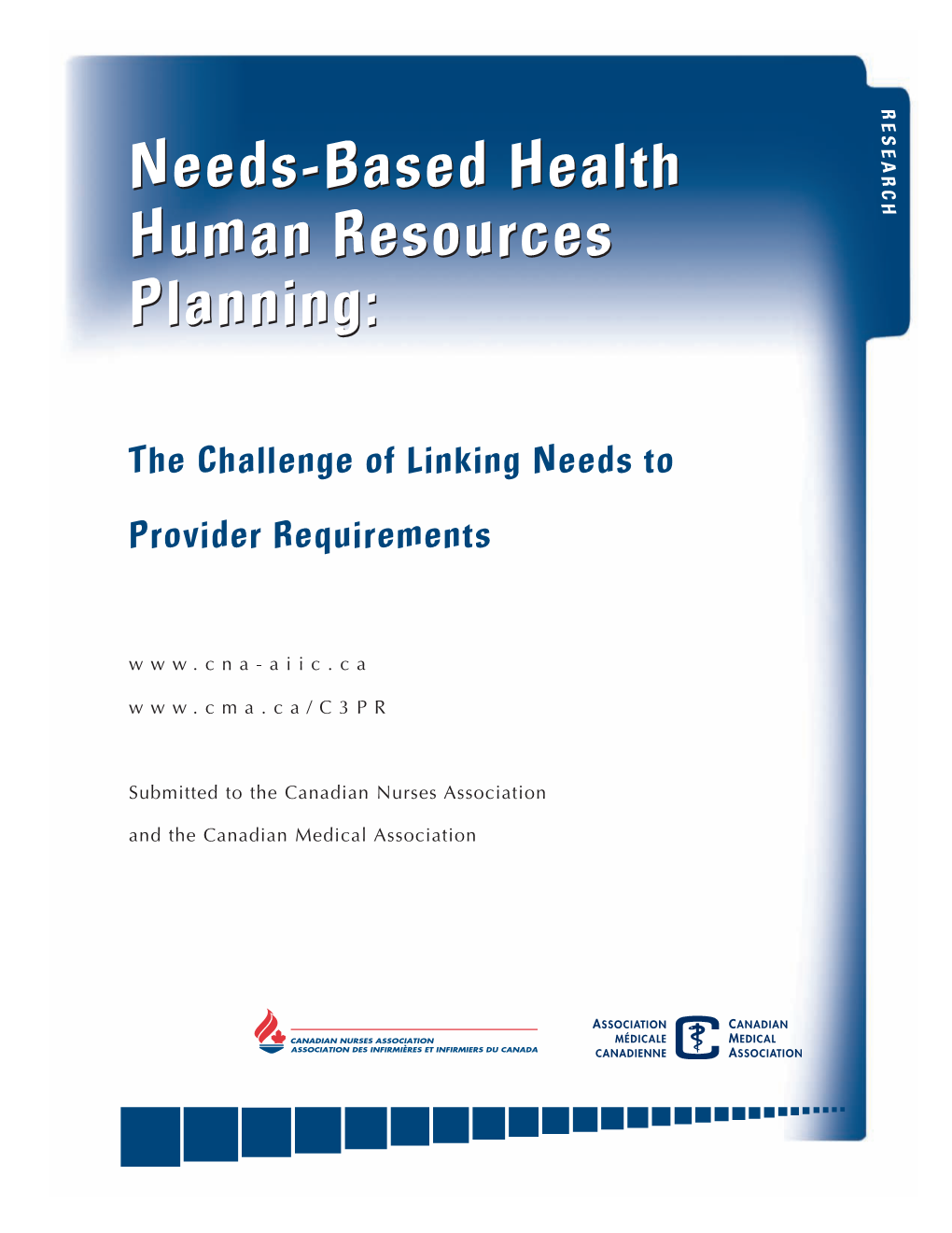 Needs-Based Health Human Resources Planning