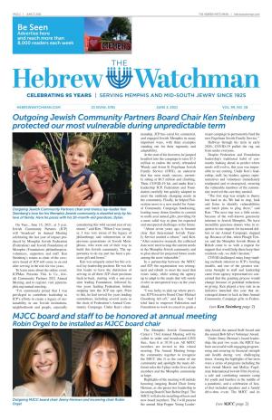 Be Seen Outgoing Jewish Community Partners Board Chair Ken