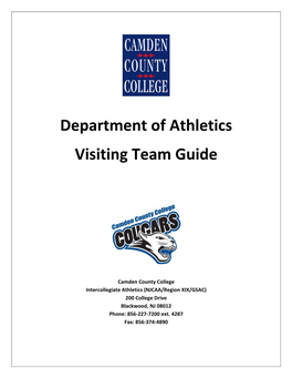 Department of Athletics Visiting Team Guide