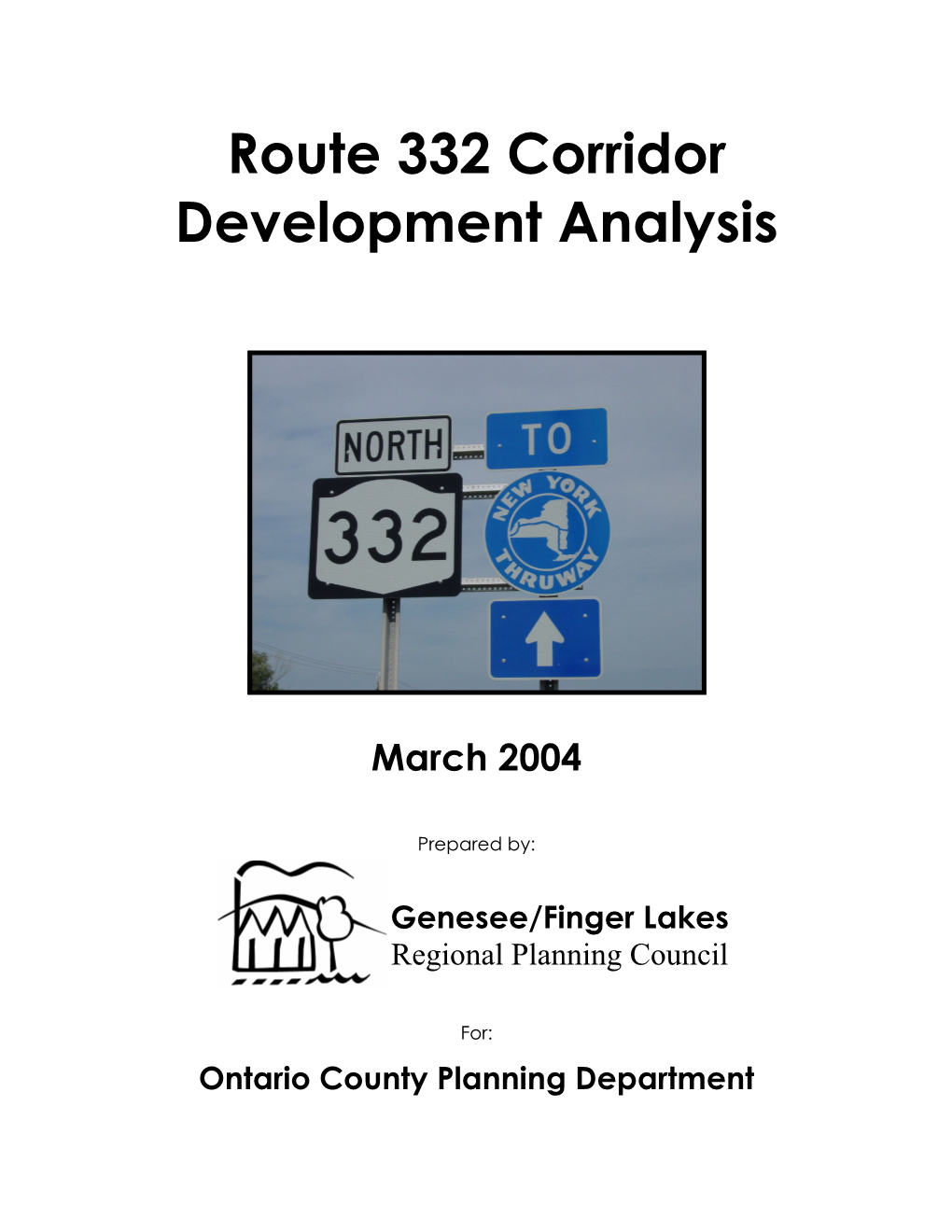 Route 332 Corridor Development Analysis