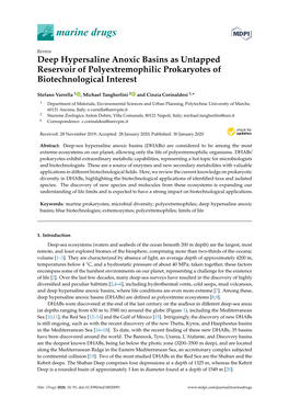 Deep Hypersaline Anoxic Basins As Untapped Reservoir of Polyextremophilic Prokaryotes of Biotechnological Interest