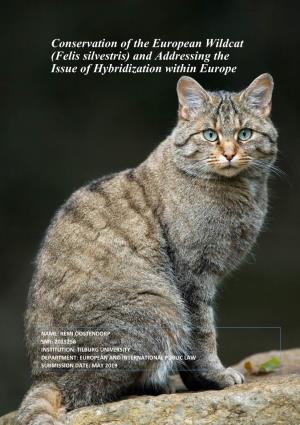 Conservation of the European Wildcat Wildcat European the of Conservation