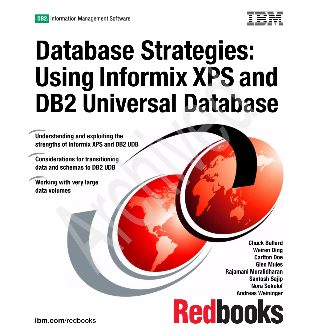 Using Informix XPS and DB2 Universal Database