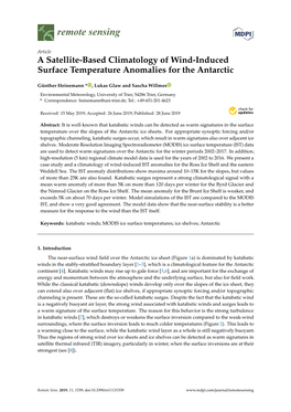 A Satellite-Based Climatology of Wind-Induced Surface Temperature Anomalies for the Antarctic