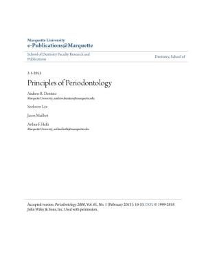Principles of Periodontology Andrew R