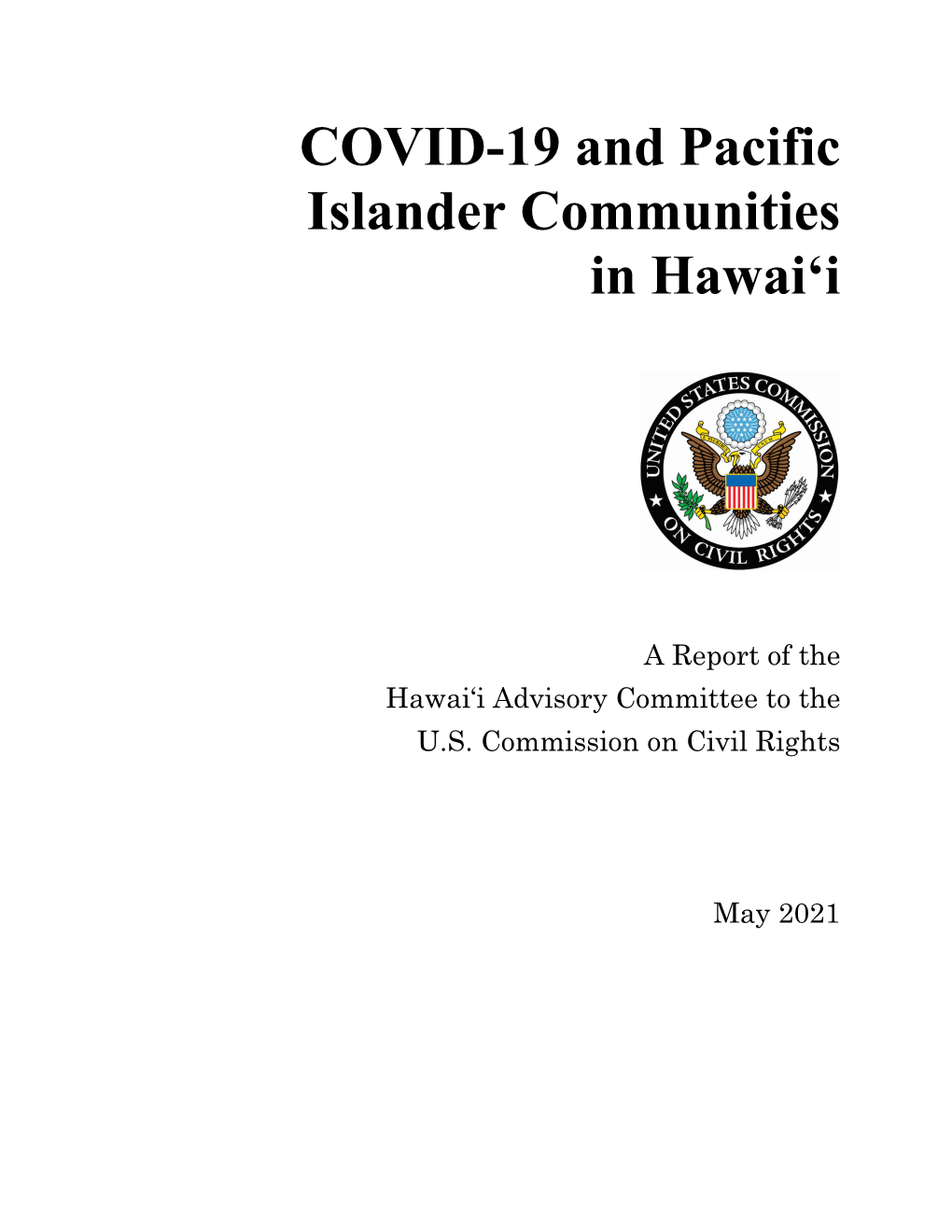 COVID-19 and Pacific Islander Communities in Hawai'i (2021)