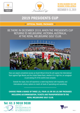 2019 Presidents Cup