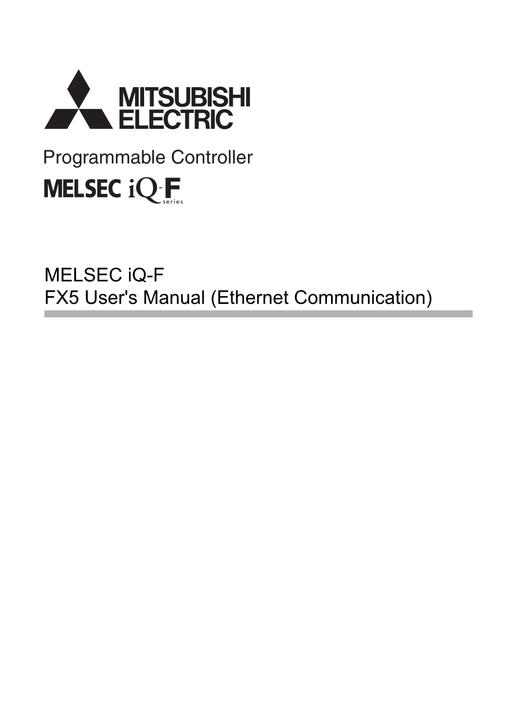 MELSEC Iq-F FX5 User's Manual (Ethernet Communication)