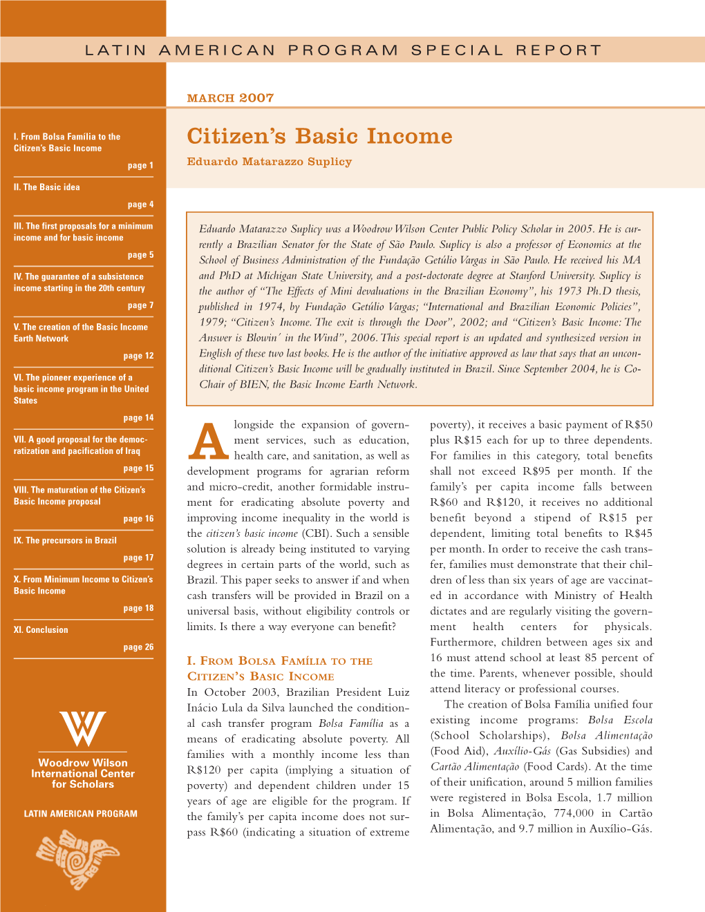 Citizen's Basic Income