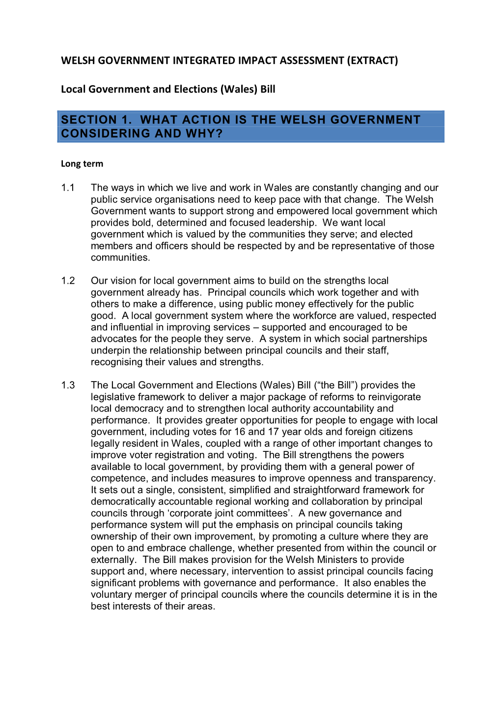 Local Government and Elections (Wales) Bill
