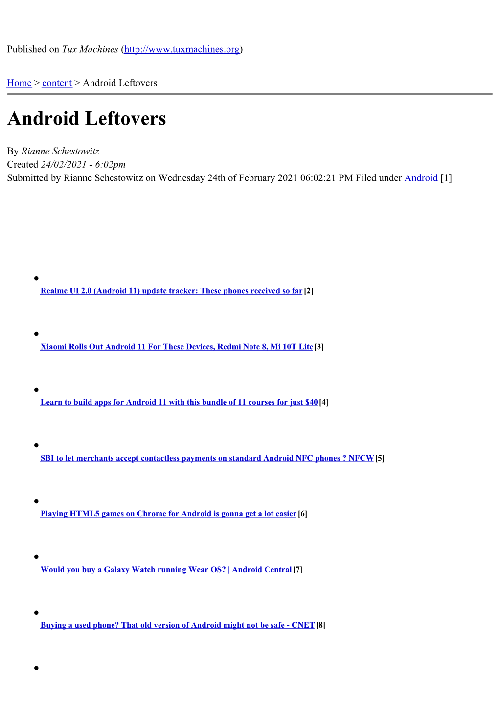 Android Leftovers