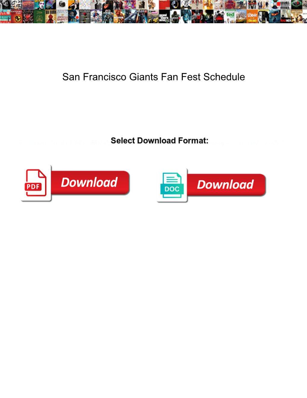 San Francisco Giants Fan Fest Schedule