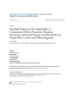 The Bully Pulpit and the Pulpit Bully: a Comparison of How Presidents Theodore Roosevelt and Donald Trump Used the Media to Propel Their Careers and Political Agendas