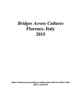 Bridges Across Cultures Florence, Italy 2015