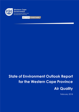 State of Environment Outlook Report for the Western Cape Province Air Quality
