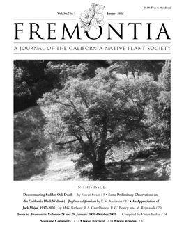 A Journal of the California Native Plant Society