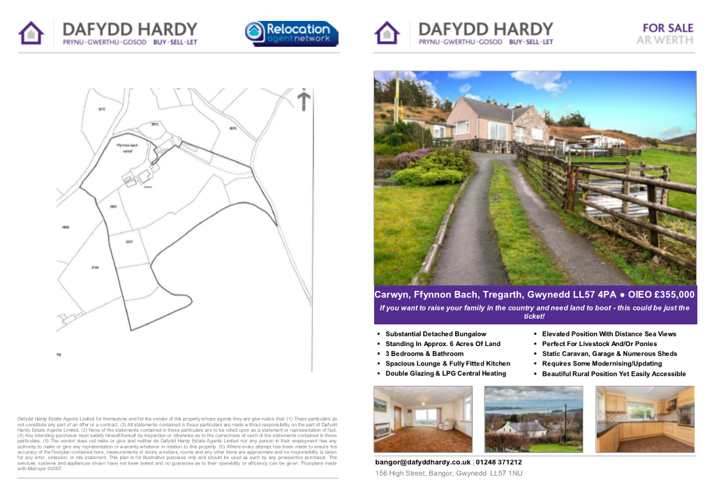 Carwyn, Ffynnon Bach, Tregarth, Gwynedd LL57 4PA OIEO £355,000