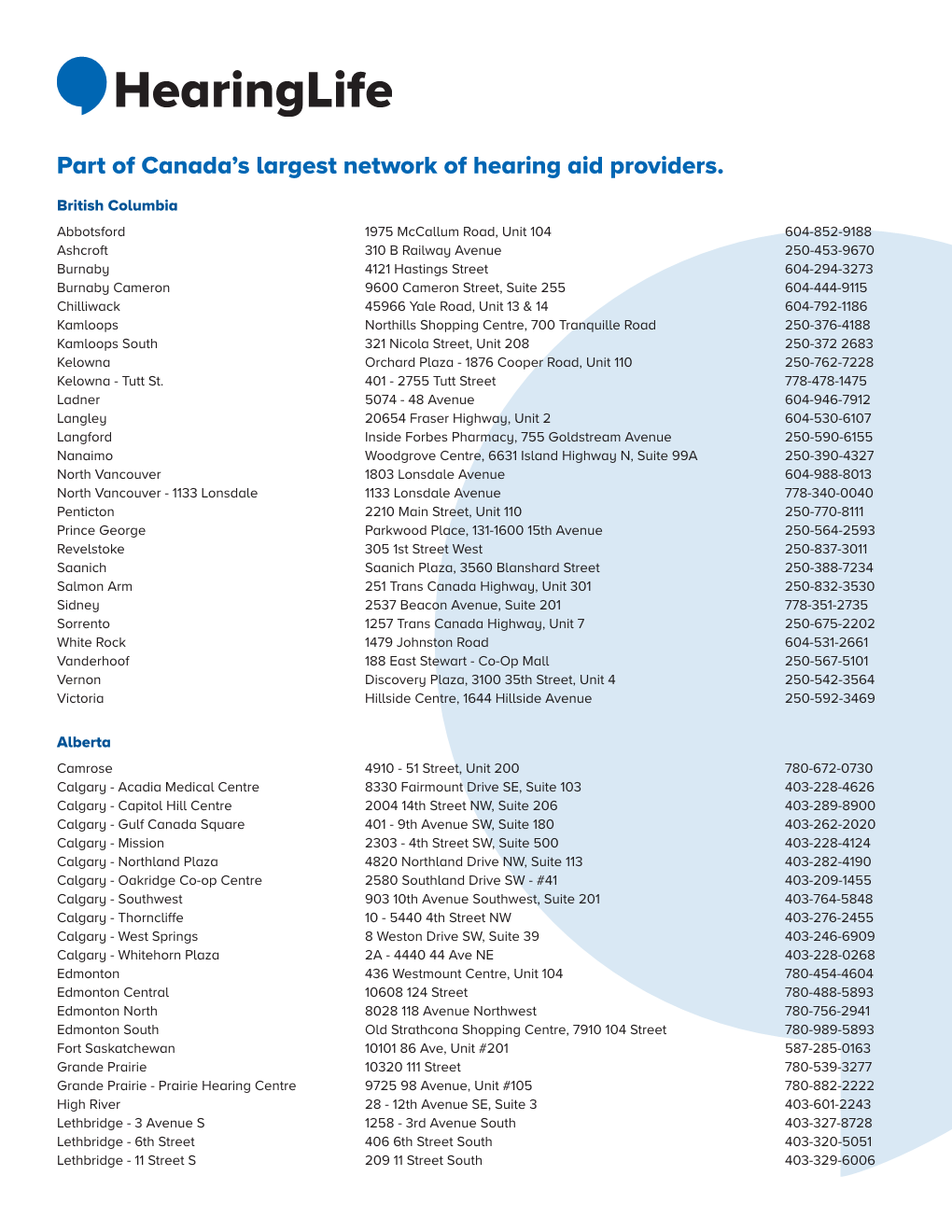 Part of Canada's Largest Network of Hearing Aid Providers
