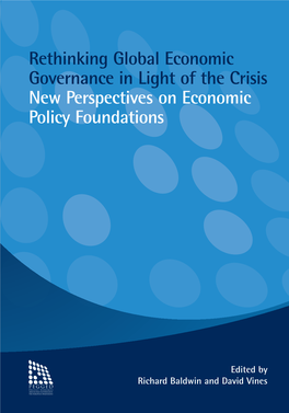 Rethinking Global Economic Governance in Light of the Crisis