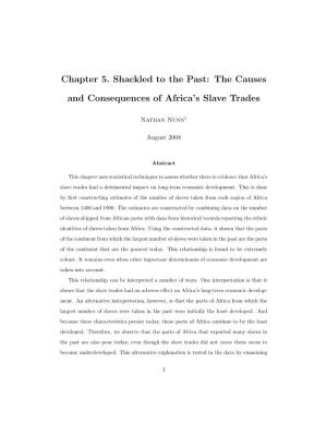 Chapter 5. Shackled to the Past: the Causes and Consequences of Africa's Slave Trades