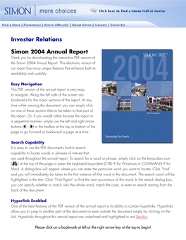 Simon Properties Group, Inc. 2004 Annual Report