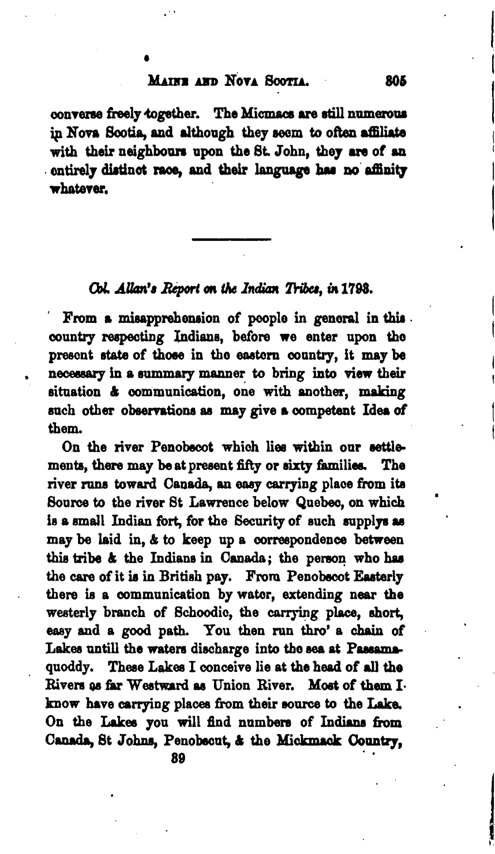 Col. John Allan to the Massachusetts Legislature Urging a New Treaty With