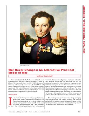 War Never Changes: an Alternative Practical Model of War by Ryan Kastrukoff