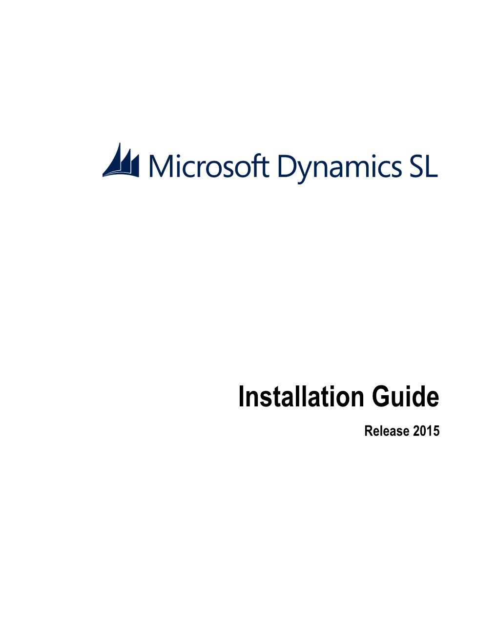 Installation Guide Release 2015