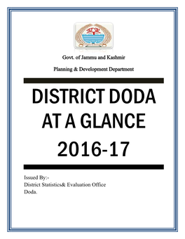 District Doda at a Glance 2016-17