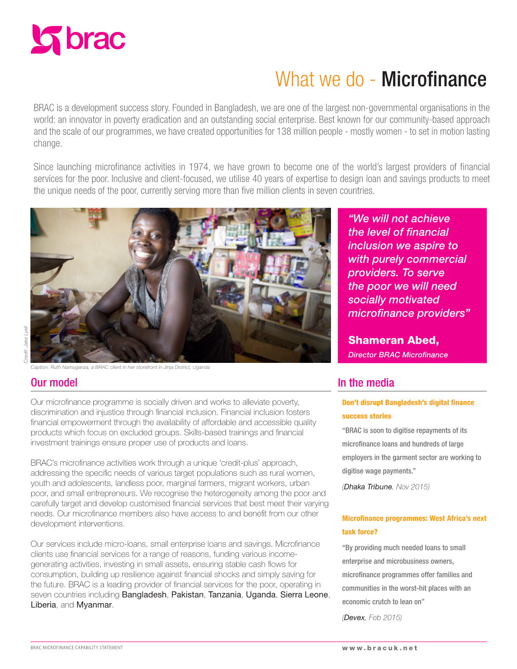 What We Do - Microfinance