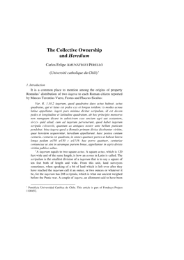 The Collective Ownership and Heredium