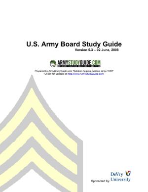 U.S. Army Board Study Guide Version 5.3 – 02 June, 2008