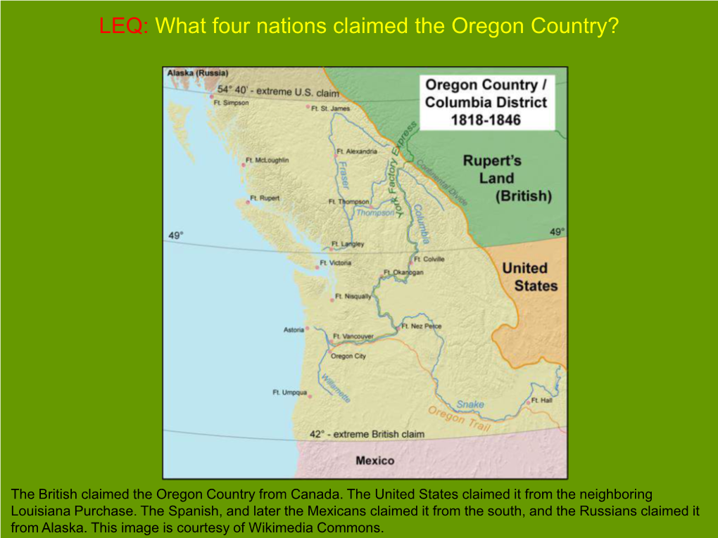 What Four Nations Claimed the Oregon Country?