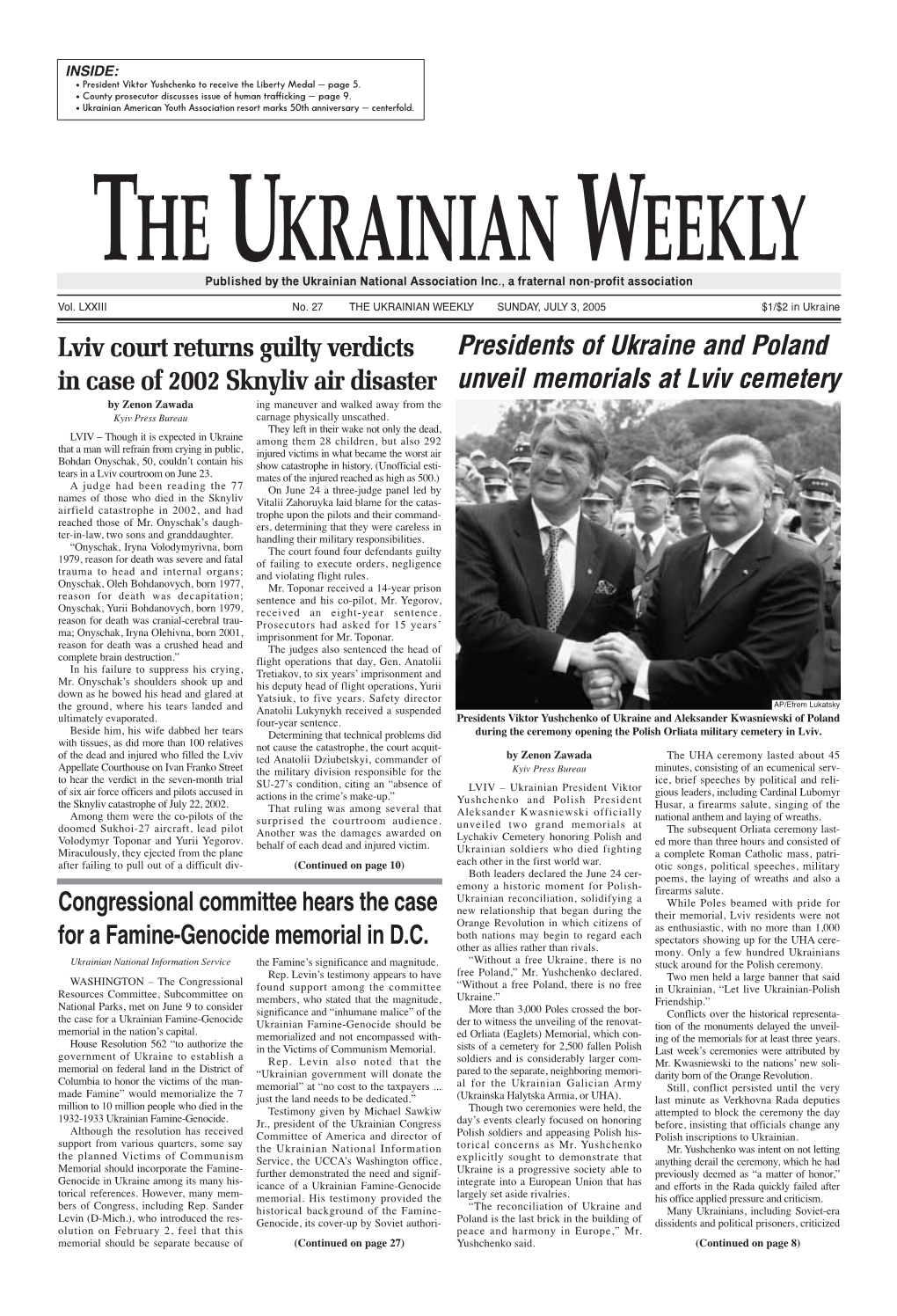 The Ukrainian Weekly 2005, No.27