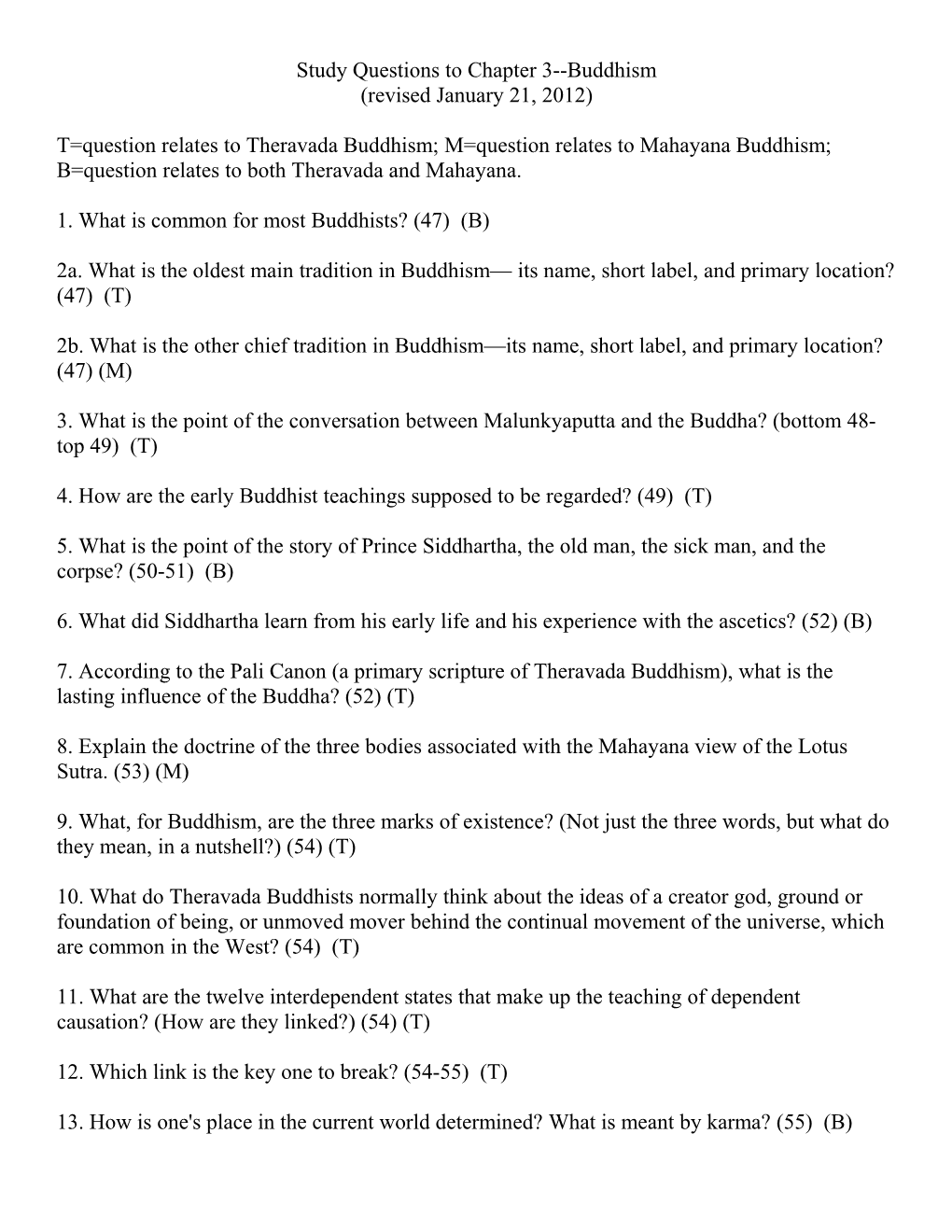 Study Questions for Ten Theories, Chapter 3