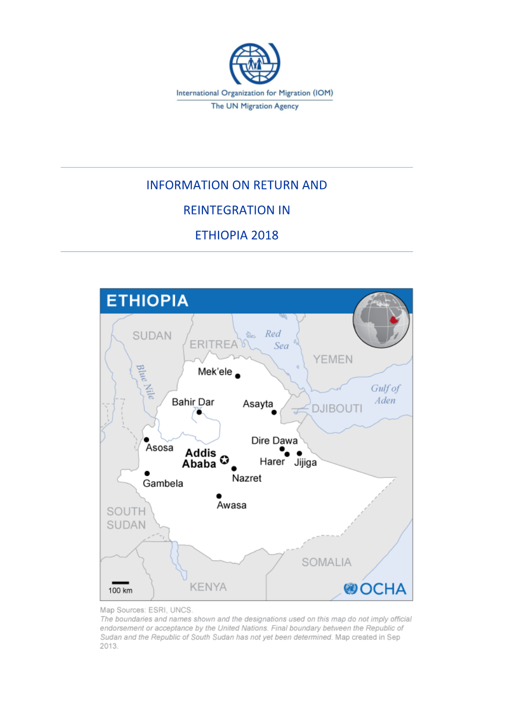 Information on Return and Reintegration in Ethiopia 2018