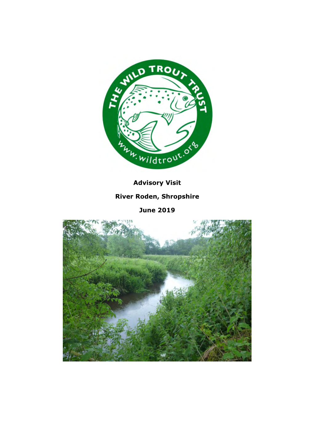 Advisory Visit River Roden, Shropshire June 2019