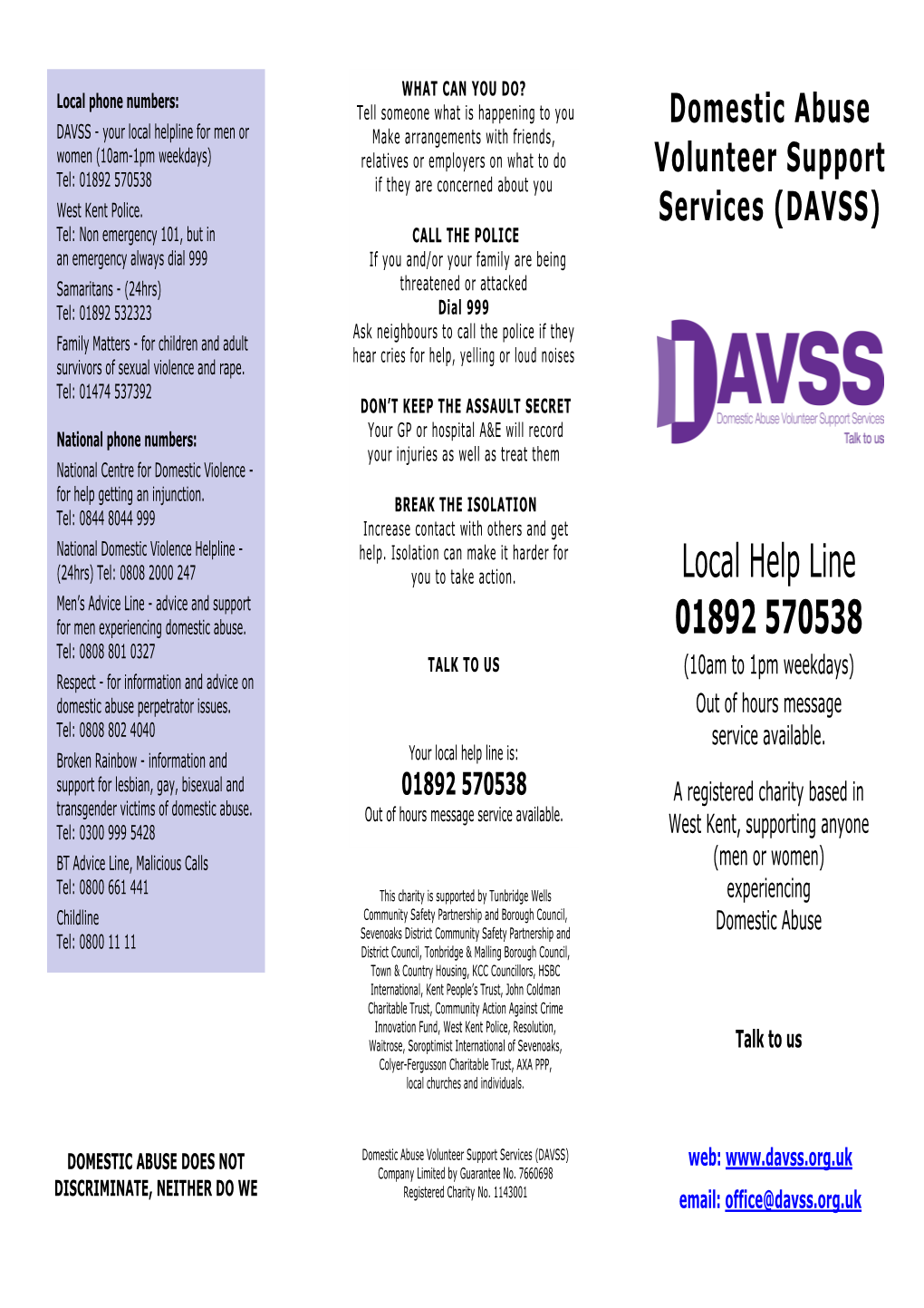 DAVSS Leaflet Revised 2013